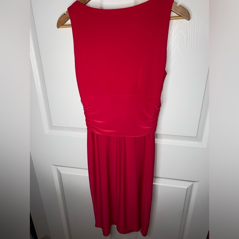 Lauren Ralph Lauren Red Sleeveless Dress | Size 6 | Elegant Formal Classic - Picture 7 of 10